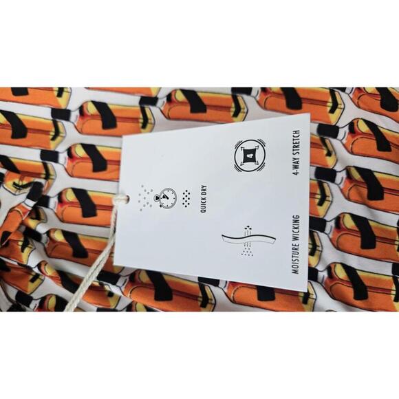 WearFirst Men's Alcohol Bottle Graphic Short Sleeve Button Down Shirt - Size L - Picture 7 of 9